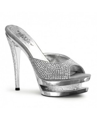 Glitter Pumps silber