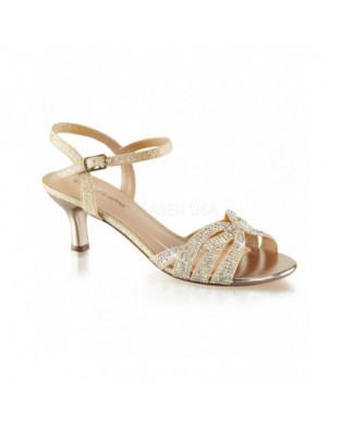 Gold Strass-Sandalette von Fabulicious