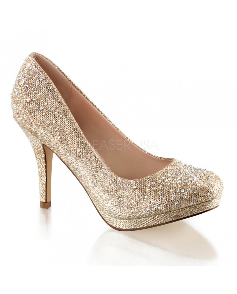 Glitzerpumps Gold von Fabulicious