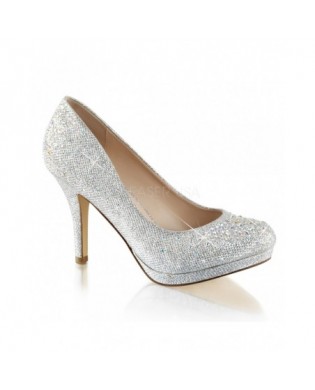 Glitzerpumps Silber von Fabulicious