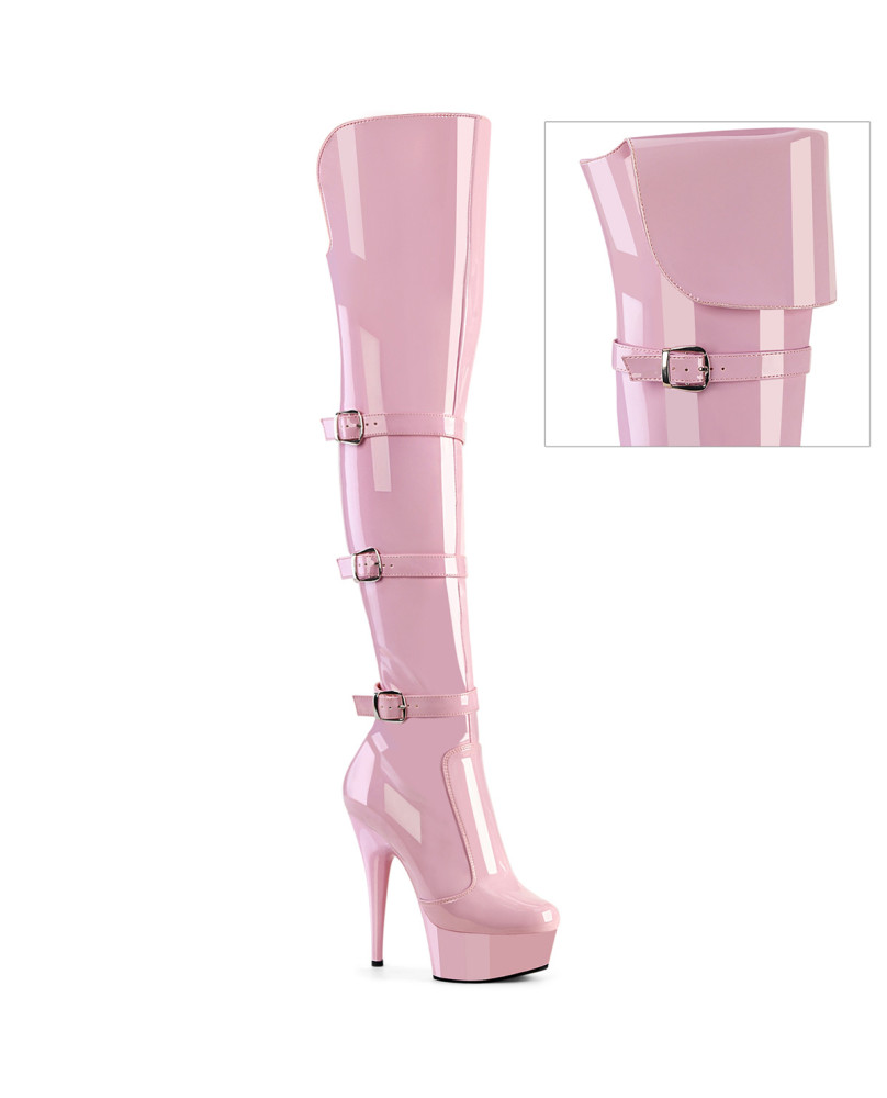 Overkneestiefel mit dreifacher Schnalle Delight 3018