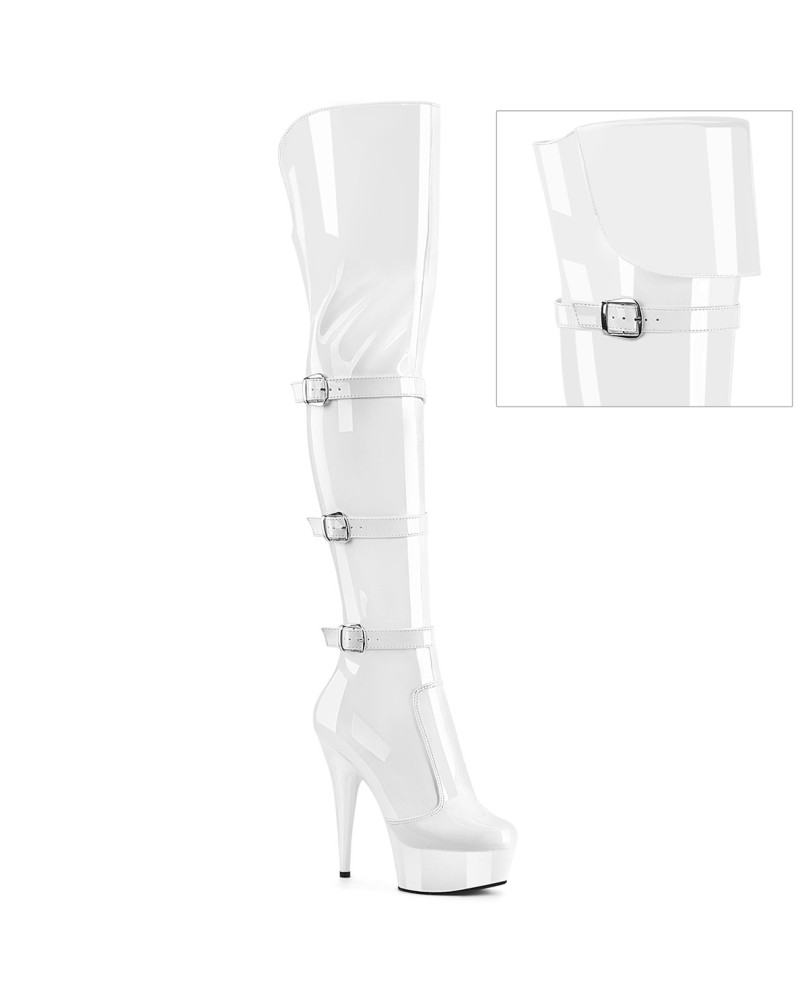 Overkneestiefel mit dreifacher Schnalle Delight 3018