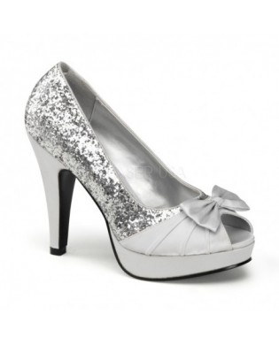 Glitter Pumps silber