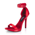 Satin Sandaletten mit Nieten