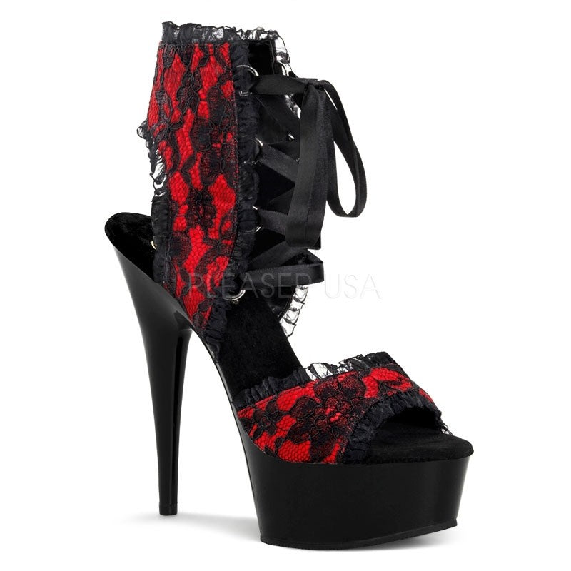 Gogo High Heel Plateau Sandalette mit offener Ferse