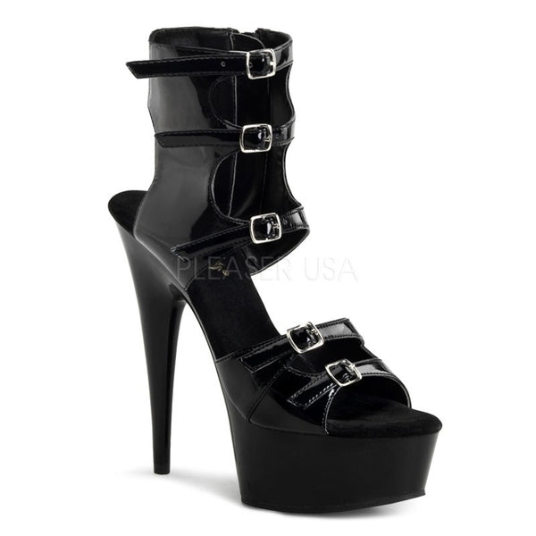Sexy Gogo High Heel Plateau Sandalette mit offener Ferse