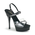 Schwarz/Klar - Plateau Riemchen-Sandalette