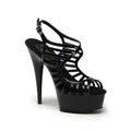 Plateau Riemchen-Sandalette aus Lack
