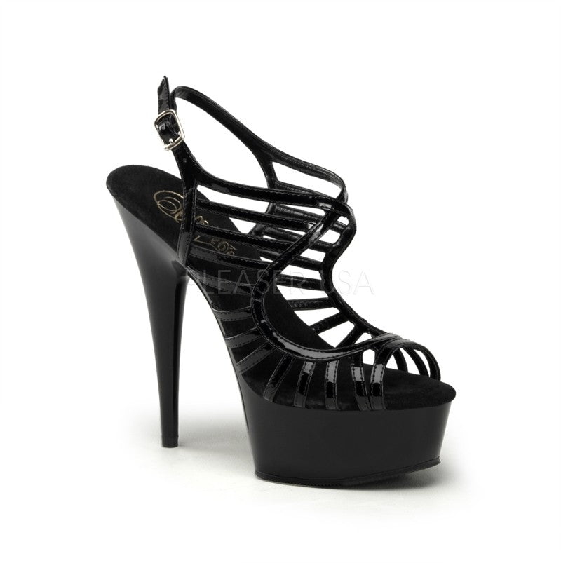 Plateau Riemchen-Sandalette aus Lack