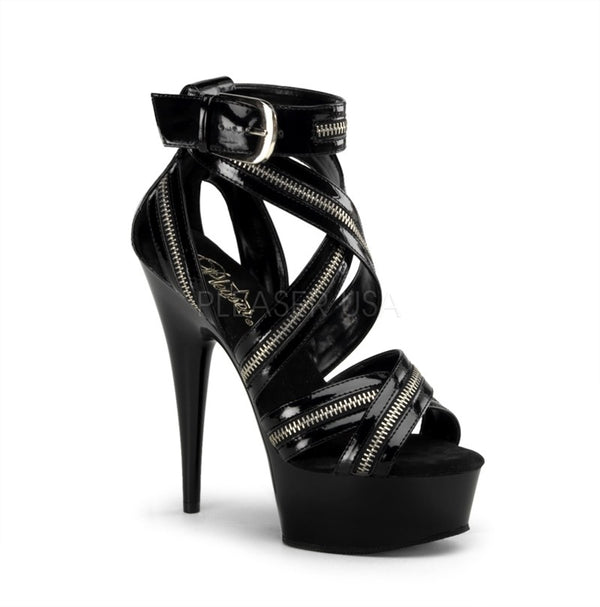 Plateau High-Heel Sandalette mit Reißverschluss Design