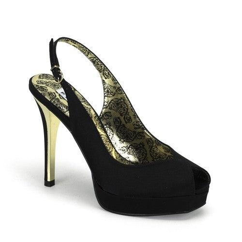 Schwarze Satin High Heels - besonders elegant