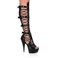 Sexy Schnür-Sandaletten in schwarz