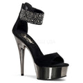 Elegante Gogo High Heel Plateau Sandalette - Schwarz