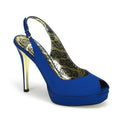 Satin Sandalette blau