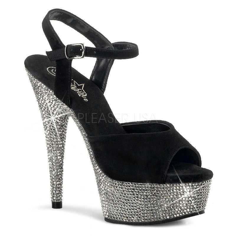 Deluxe Strass Plateau-Sandaletten