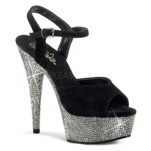 Deluxe Strass Plateau-Sandaletten