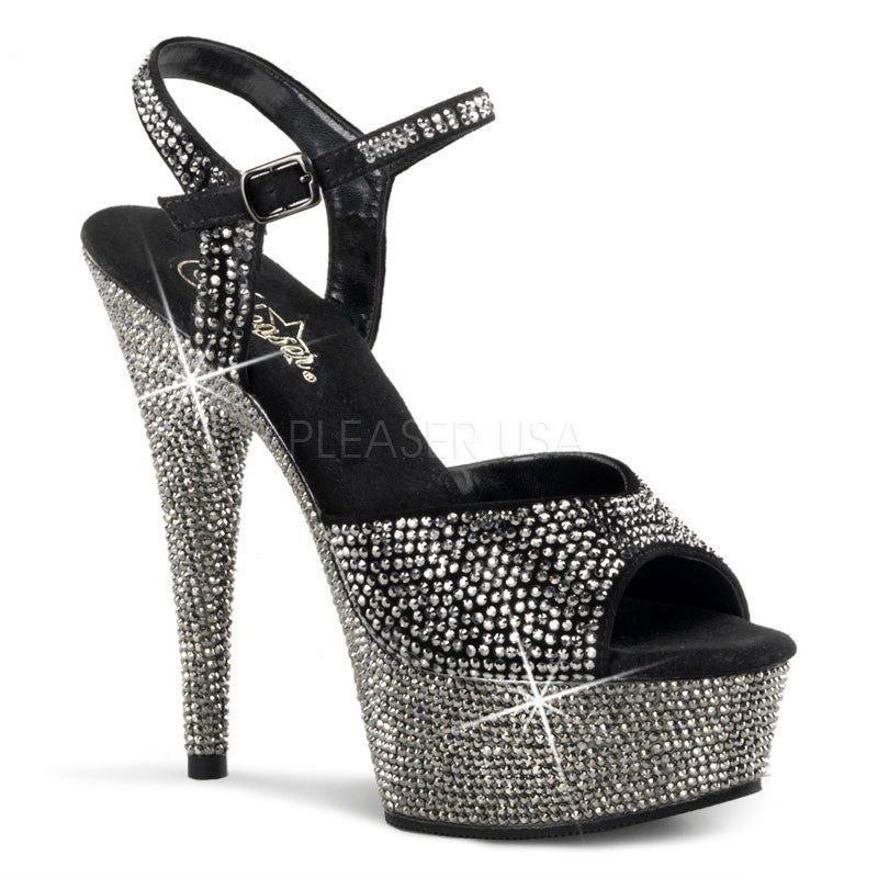 Deluxe Strass Plateau-Sandaletten