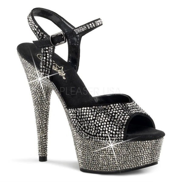 Deluxe Strass Plateau-Sandaletten