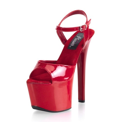 Extrem Plateau Sandaletten aus Lack von Pleaser