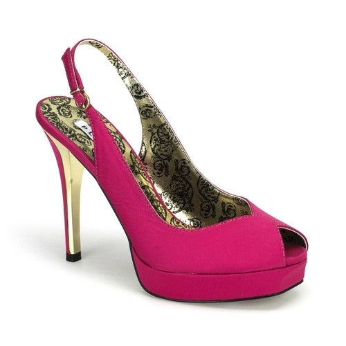 Satin Sandalette fuchsia