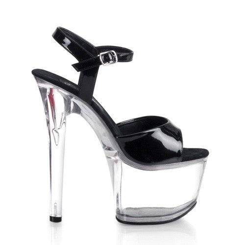 Extrem Plateau Sandaletten aus Lack von Pleaser