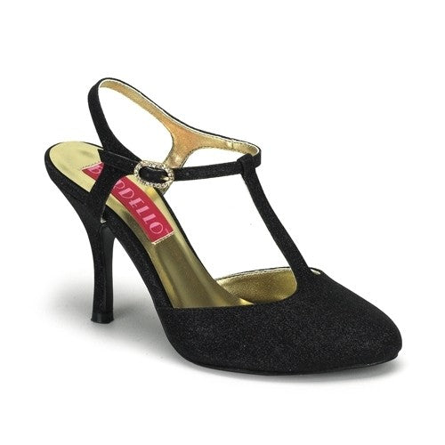 T-Strap High Heels schwarz