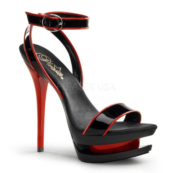 PLEASER Double-Platform Riemchen Sandaletten