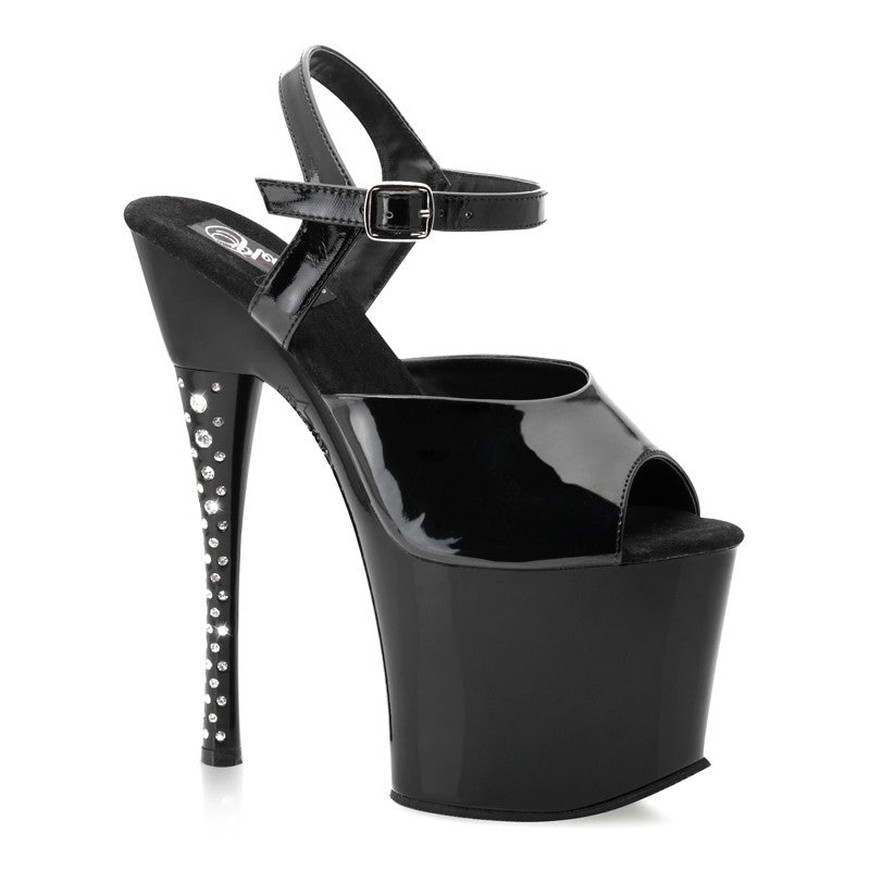 Pleaser Deluxe Plateau-Sandalette mit Strass