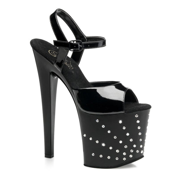 Pleaser Lack Heels mit Strass
