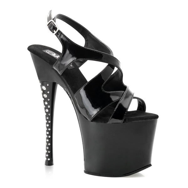 Pleaser Deluxe Plateau-Sandalette mit Strass