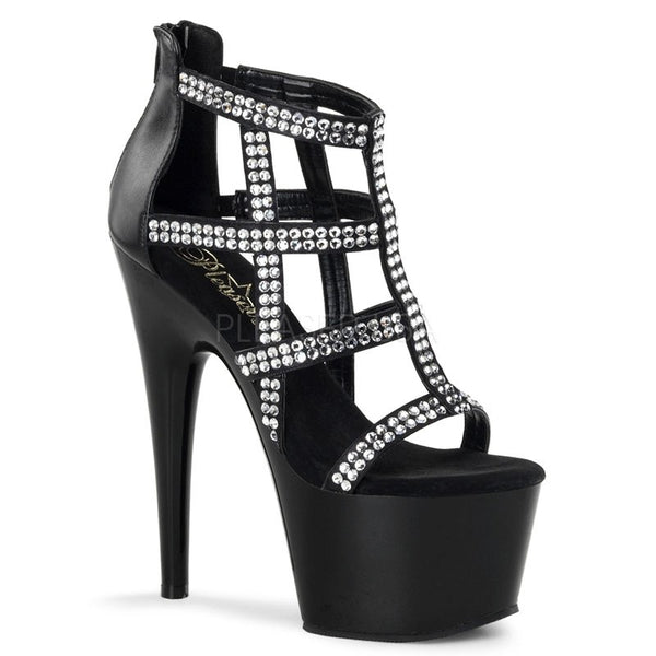 Plateau Bootie-Sandalette mit Strass