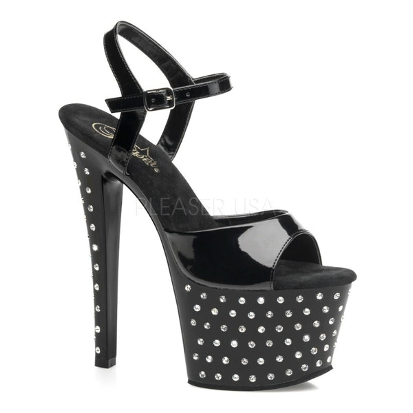 Lack Sandaletten mit Strass