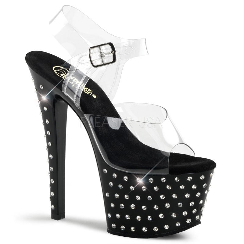 Plateau Sandaletten mit Strass