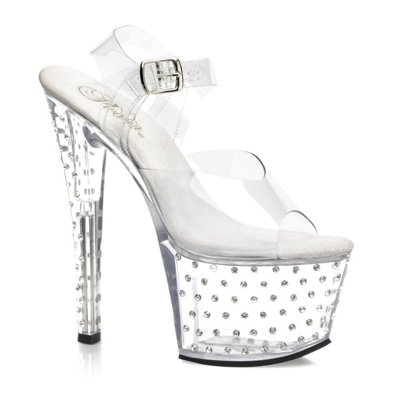Plateau Sandaletten mit Strass