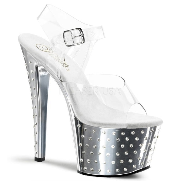 Plateau Sandaletten mit Strass