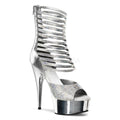 Plateau Sandalette mit vielen Fesselriemchen und Strass