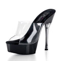 Plateau-Pantoletten mit Strass