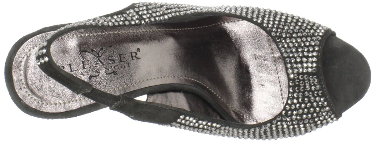 Cut-Out-Plateau Luxus Sling-Back Pumps mit Strass