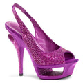 Cut-Out-Plateau Luxus Sling-Back Pumps mit Strass