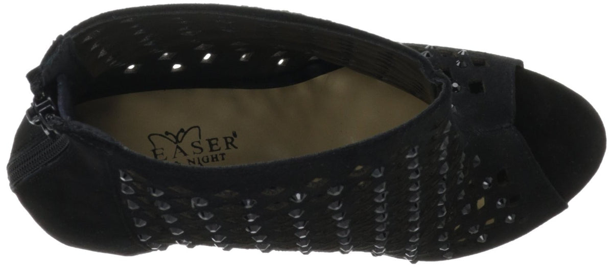 Wildleder Stiefelette im Cut-Out Stil mit Strass