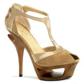 Luxus Cut-Out-Plateau Sandalette aus Wild-und Lackleder