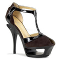 Luxus Cut-Out-Plateau Sandalette aus Wild-und Lackleder