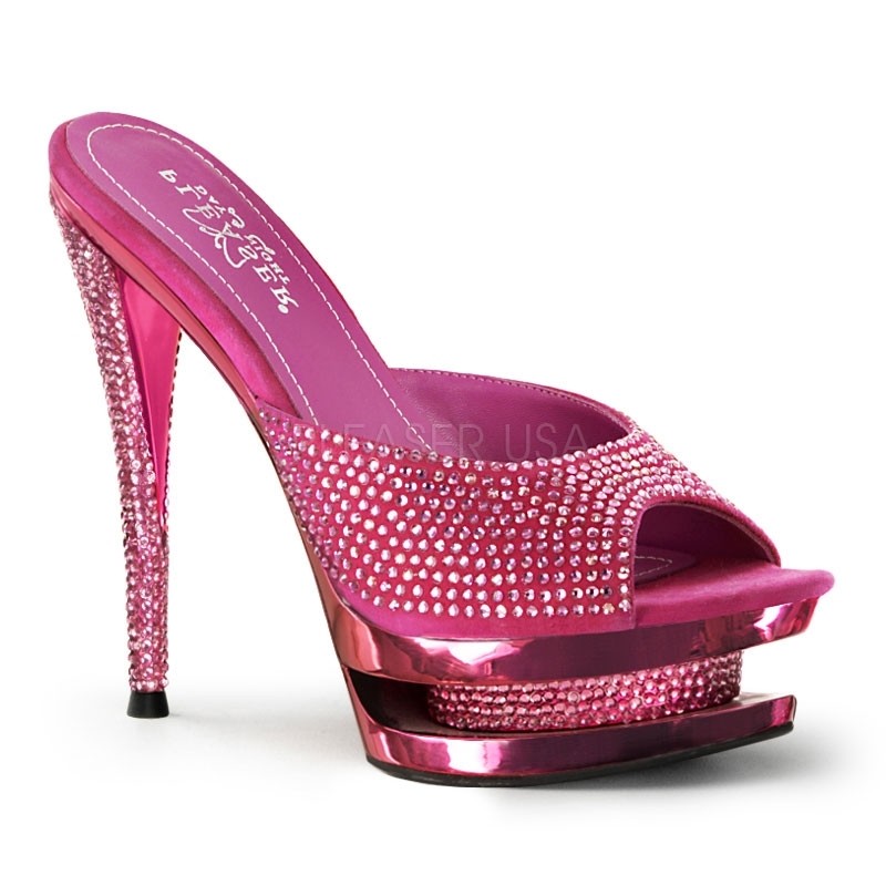 Luxus Double-Platform Pantoletten - Pleaser