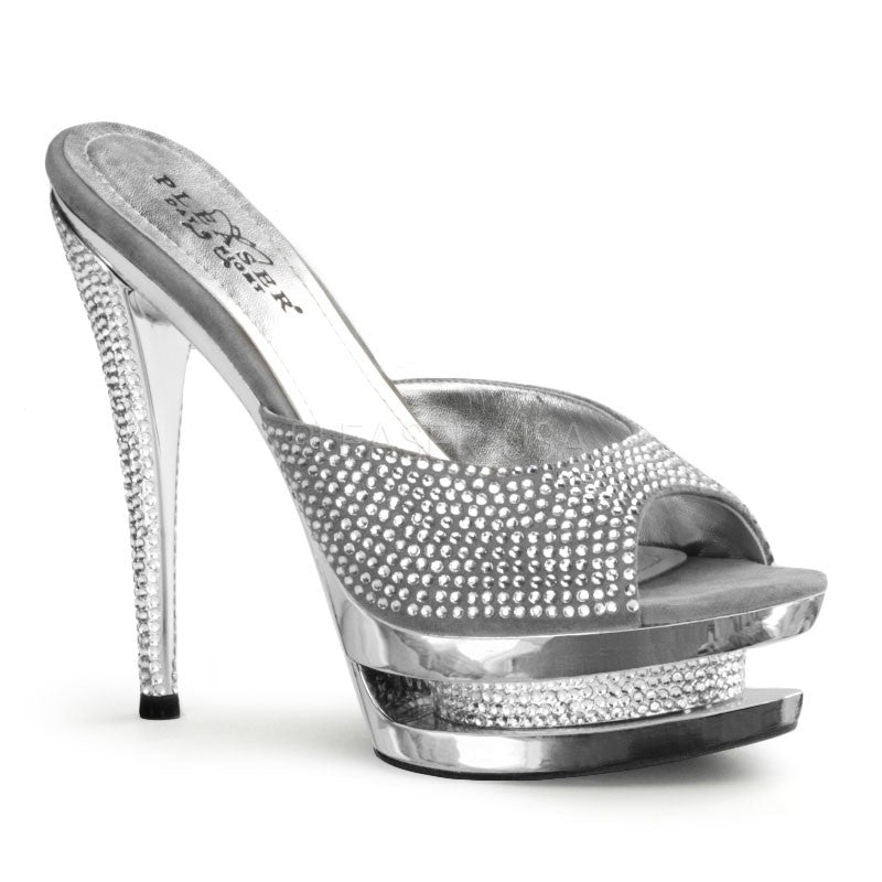 Luxus Double-Platform Pantoletten - Pleaser