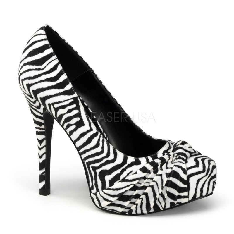 Sexy High Heel Plateau Pumps Zebra