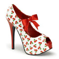 Sexy High Heel Plateau-Pumps im Kirschlook
