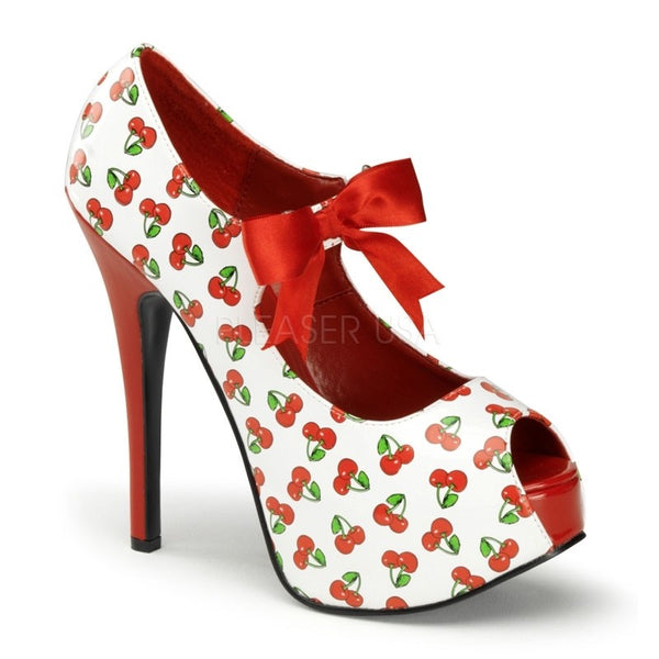 Sexy High Heel Plateau-Pumps im Kirschlook