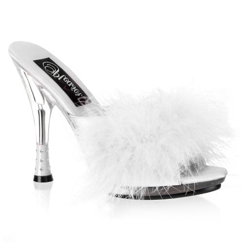 Pantoletten mit Marabou-Puschel