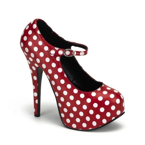 Polka Pumps rot-weiss