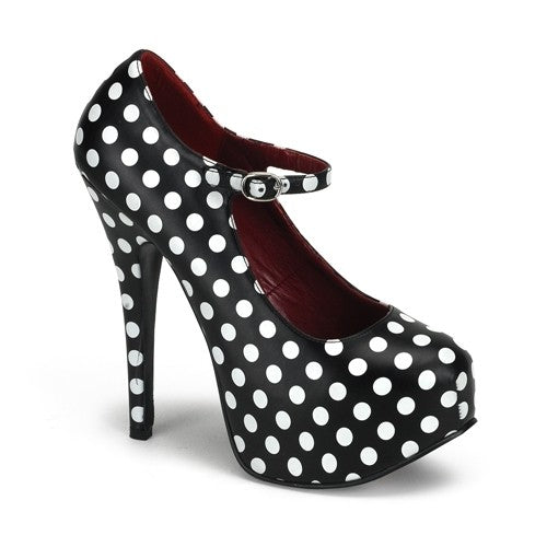 Plateau-Pumps schwarz-weiss